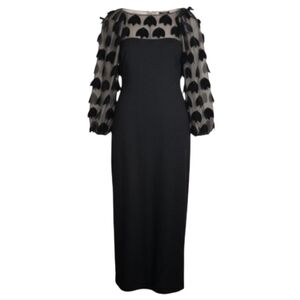 Vintage Richilene New York Long Evening Dress Black Woman Size 12